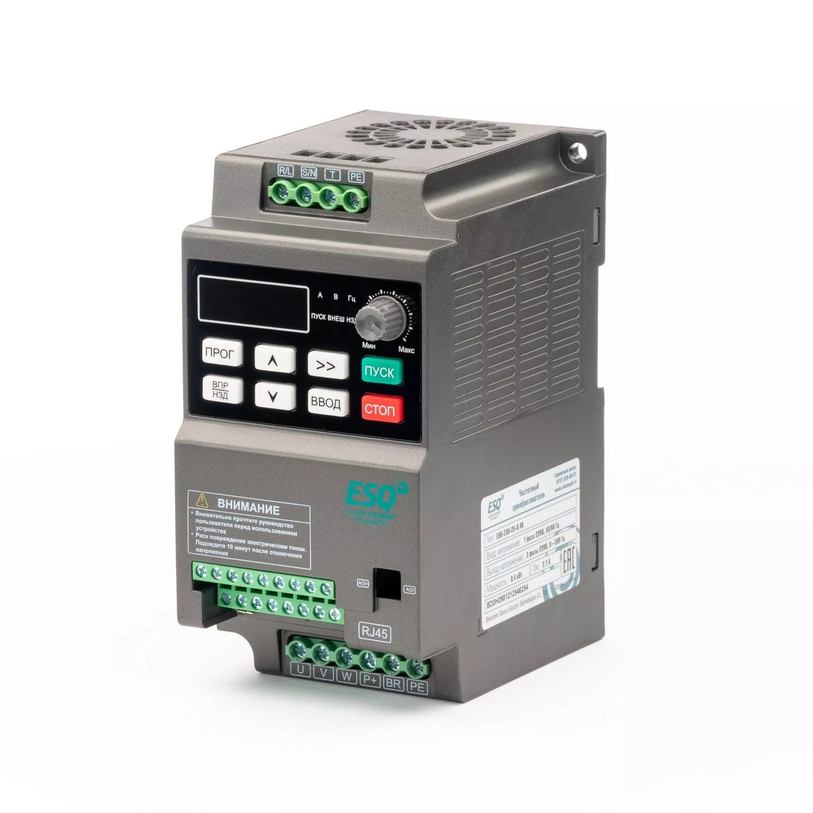 ESQ-230-2S-2.2K 2.2кВт, 220В с встроенным конвертером Modbus RTU ESQ-230-2S-2.2K 2.2кВт, 220В с встроенным конвертером Modbus RTU